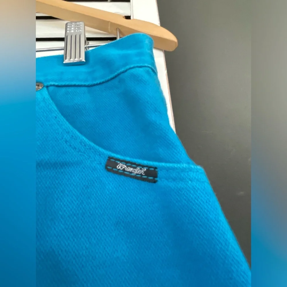 VTG Wrangler Bright Blue Turquoise 80’s-90’s high waist riding jeans - Picture 3 of 8